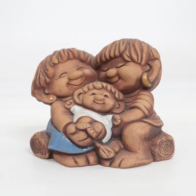 Figurin (Brun, Blå, Vit) från JIE Keramik