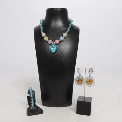 Sieradenset (Blauw, Meerkleurig) Onbekend materiaal
