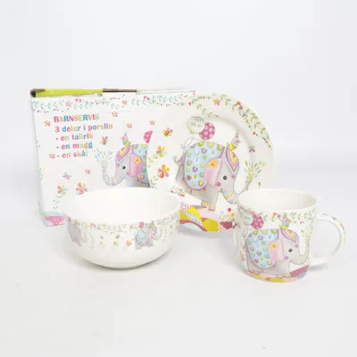 Ensemble de vaisselle (Blanc, Multicolore)