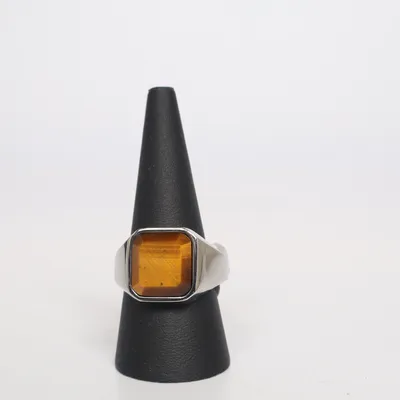 Signet ring (Silver, Brown) Unknown metal