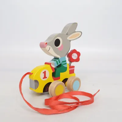 Dragleksak (Gul, Grå, Röd) från Djeco