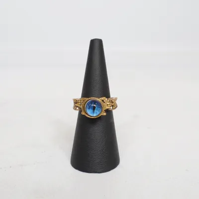 Ring (Blå, Guldfärgad) Okänd metall