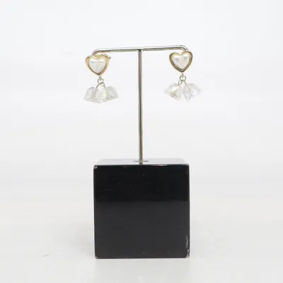 Örhängen (Guldfärgad, Vit, Transparent) Rostfritt stål