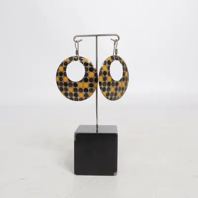 Boucles d'oreilles (Noir, Jaune, Multicolore) Métal inconnu
