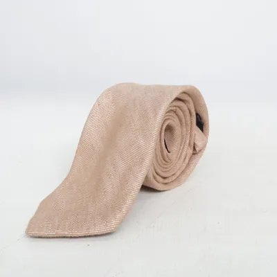 Krawatte (Beige) von Bläck Leinen, Seide