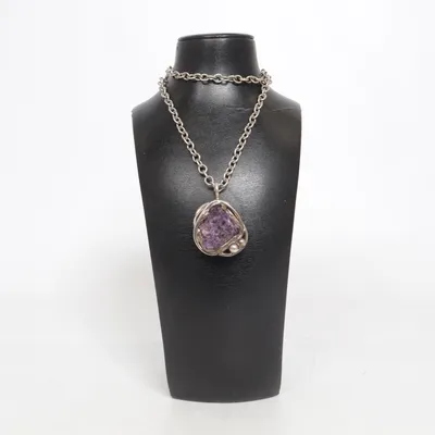 Ketting (Zilver, Lila) van Dansk Smykkekunst Onbekend materiaal