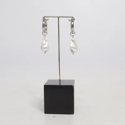 Boucles d'oreilles (Argent, Blanc) Métal inconnu