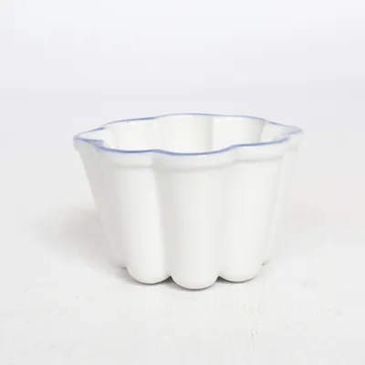 Dessertskål (Vit, Blå)
