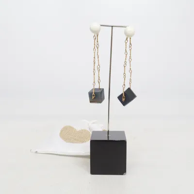 Boucles d'oreilles (Noir, Blanc, Or) de Marni Métal inconnu