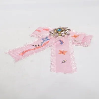 Brosch (Rosa, Flerfärgad) Okänd metall