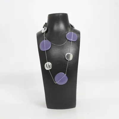Collier (Violet, Argent) Métal inconnu
