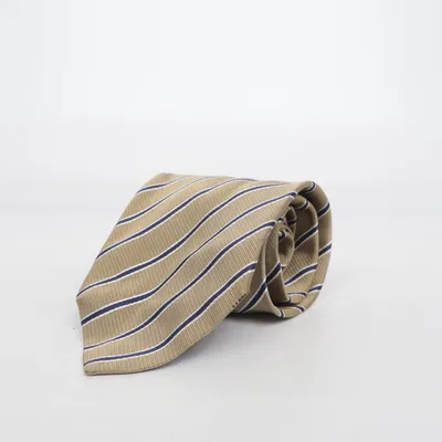 Cravate (Beige, Bleu, Blanc) de Jaeger Soie