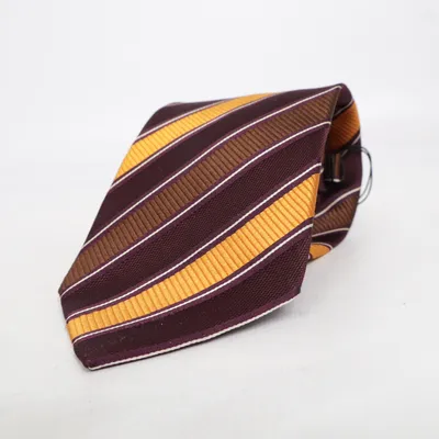Stropdas (Bruin, Oranje, Wit) van Hugo Boss Zijde