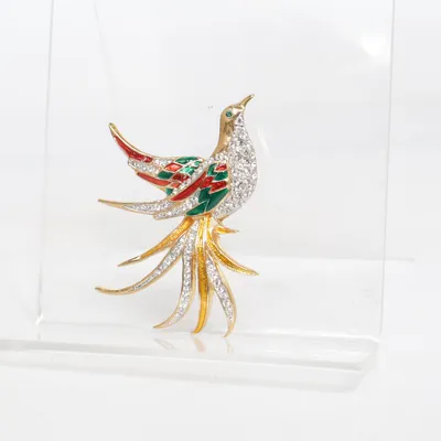 Brosch (Guldfärgad, Flerfärgad) Okänd metall