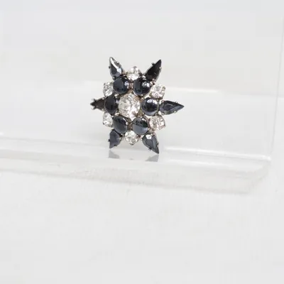 Broche (Noir, Argent) Métal inconnu