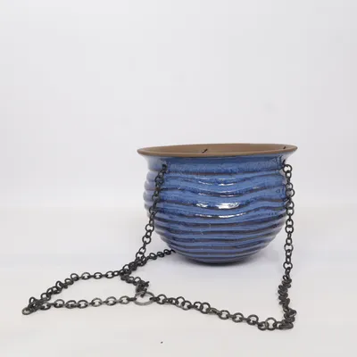 Hanging flower pot (Blue, Beige)