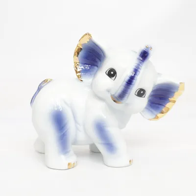 Figurin (Blå, Vit, Guldfärgad) från EMH Collection