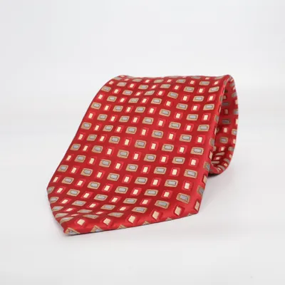 Tie (Red, Gray) from Bay Silk