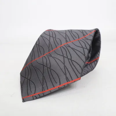 Tie (Gray, Black, Red) from Marja Kurki Silk