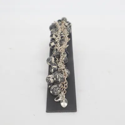 Armband (Svart, Vit, Silverfärgad) från Heico Okänd metall