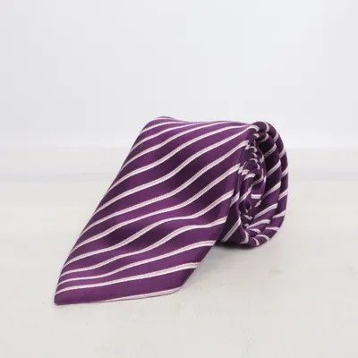 Tie (Purple, White) from Pascal Morabito Silk