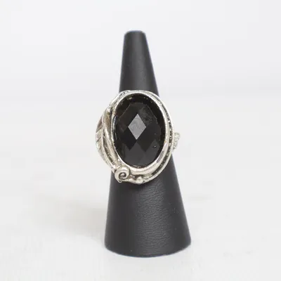 Ring (Svart, Silverfärgad) Okänd metall