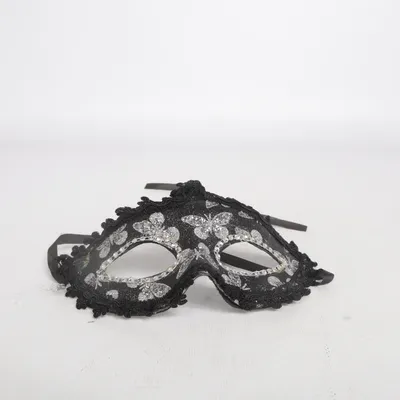 Masquerade-masker (Zwart, Zilver)