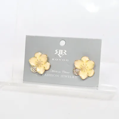 Örhängen (Vit, Guldfärgad) från Fashion Jewelry Rostfritt stål