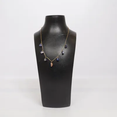 Necklace (Gold, Blue) Unknown metal