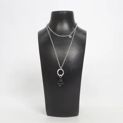 Necklace (Silver, Black) from Pearls for Girls Unknown metal