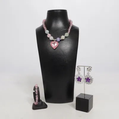 Sieradenset (Roze, Meerkleurig) Onbekend materiaal