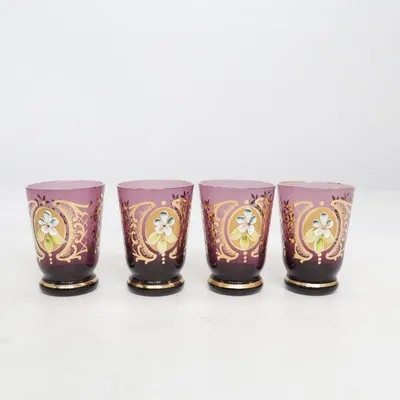 Shot glas (Lilla, Guld, Sort)