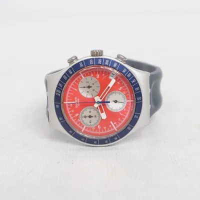 Wristwatch (Black, Red, Silver) from Swatch Irony