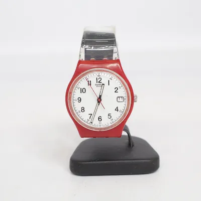 Armbåndsur (Rød, Transparent) fra Swatch