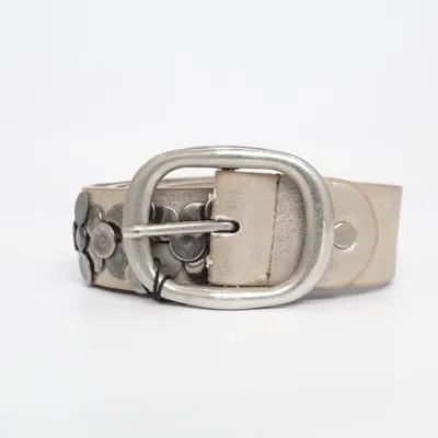 Bälte (Beige) Skinn