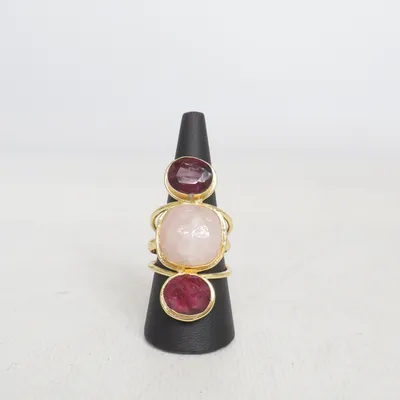 Bague (Or, Rose, Rouge) Métal inconnu