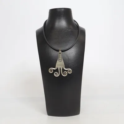 Ketting (Zwart, Zilver) Onbekend materiaal