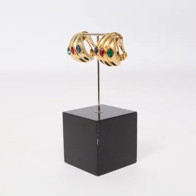 Clips øreringe (Guld, Flerfarvet) fra Soleil Ukendt metal