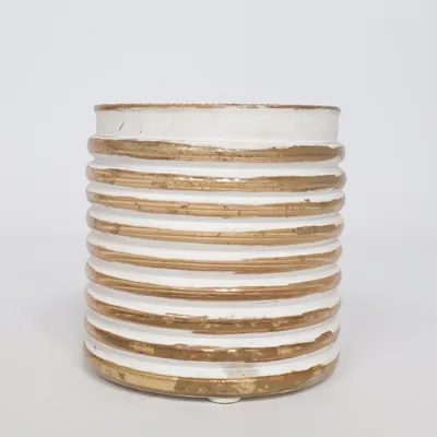 Pot (White, Turquoise) from Zelected by Houze
