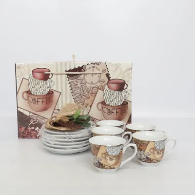 Serveringsset (Vit, Brun, Flerfärgad)