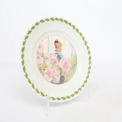 Tallrik (Vit, Grön, Rosa) från Eschenbach