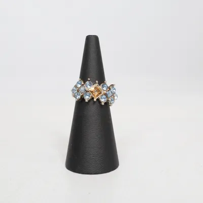 Ring (Blå, Sølv) Ukendt metal