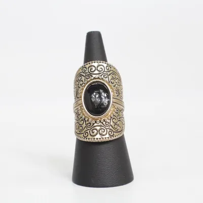 Ring (Sort, Sølv) Ukendt metal