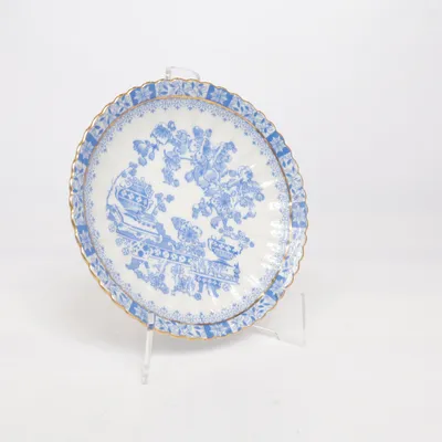 Small plate (Blue, White) from Blau