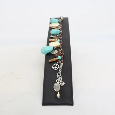 Armband (Turkos, Brun, Vit) från Diddi Okänd metall