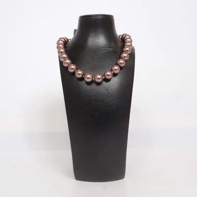 Halsband (Brun, Rosa) från Pearls for Girls Okänd metall