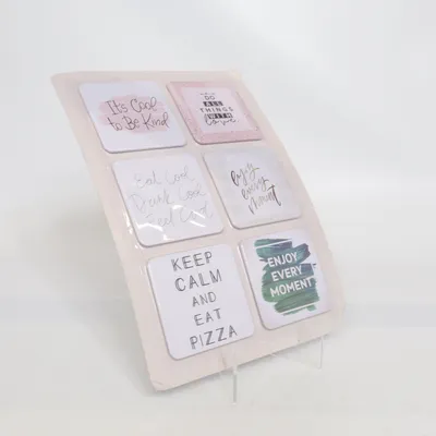 Coasters (White, Multicolored) from Living Art