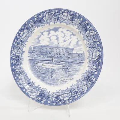 Plate (Blue, White) from Broadhurst England