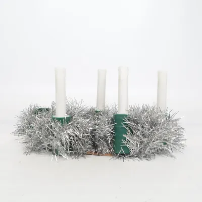 Luciakrona (Silverfärgad, Vit, Grön)