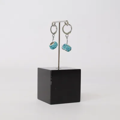 Oorbellen (Blauw, Zilver) Onbekend materiaal